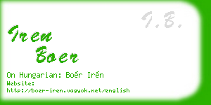iren boer business card